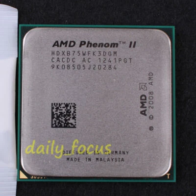 AMD Phenom II X3 B75 3 GHz CPU Processor HDXB75WFK3DGM 667 MHz Socket AM3 6 MB - Image 1 of 2