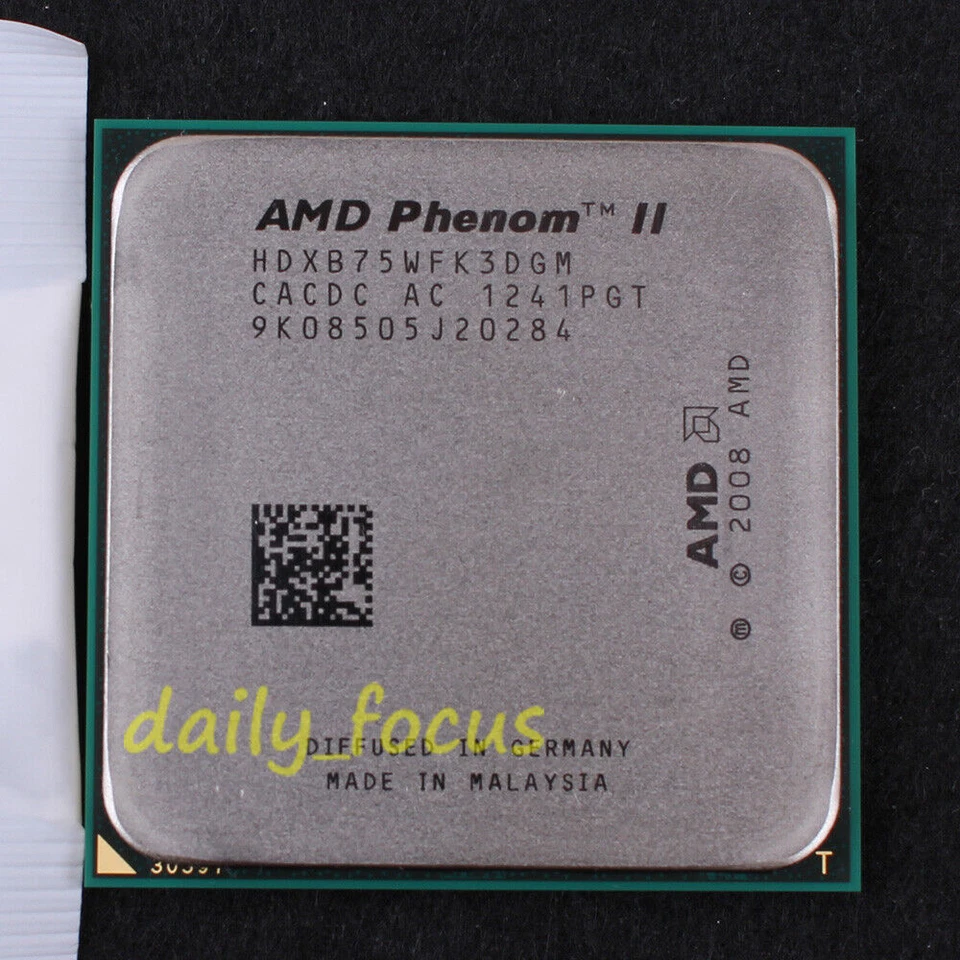 AMD Phenom II X3 B75 3 GHz CPU Processor HDXB75WFK3DGM 667 MHz Socket AM3 6 MB - Image 1 of 2