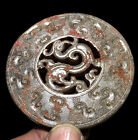 China jade carving phoenix S pattern disc wall amulet ornaments