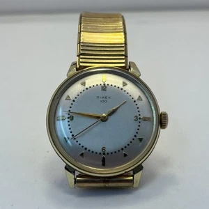 50er Jahre Timex 100 Aufziehuhr - Aluminium, funktioniert super - Bild 1 von 5