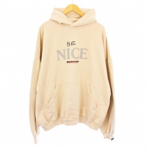 Balenciaga Felpa Tonda con Cappuccio BE Nice Pullover Felpa Manica Lunga Danneggiata 2 Usata 7