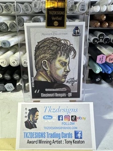 2025 Tkzdesigns Joe Burrow Sketch Card Print # 1/4 Signed By Artist TonyK - Picture 1 of 2