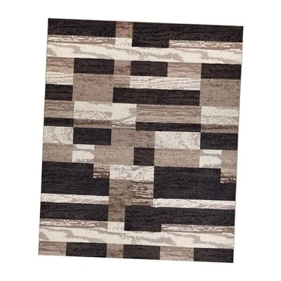  Indoor Area Rug, Foam Backed, Modern Geometric Patchwork Floor Decor for  - Image 1 of 4