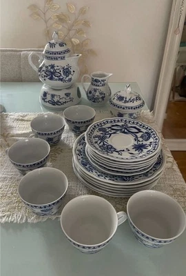 Triptis Zwiebelmuster - 6 Personen Teeservice Porzellan - Bild 1 von 4