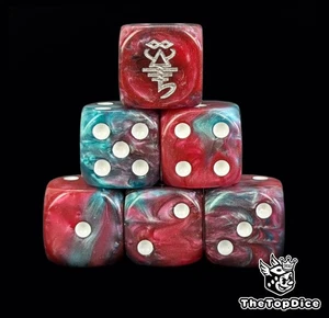 Blue red soul reapers for grimdark sci fi tabletop wargames D6 spirit war dice - Picture 1 of 4