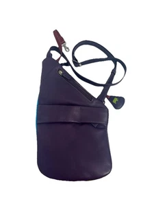 Mywalit Umhängetasche Echtleder Lila Handtasche Schultertasche Organizer - Bild 1 von 10