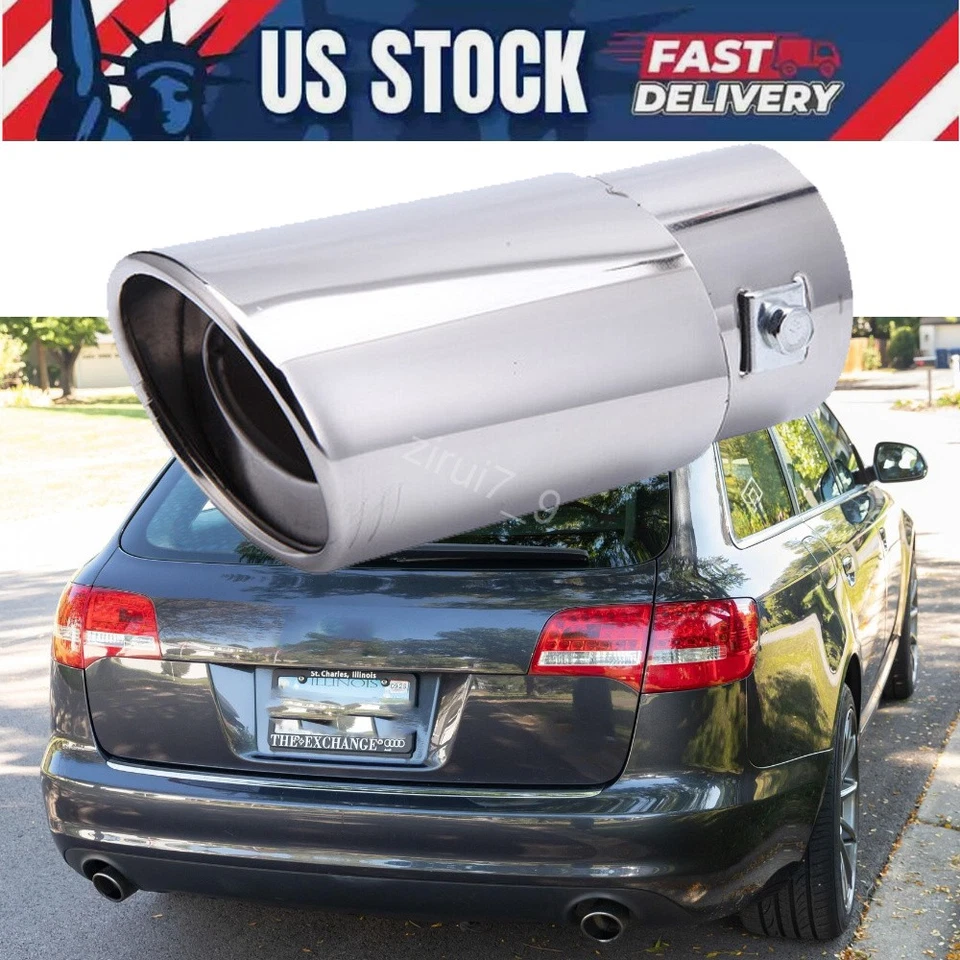 Car 38-54mm StainlessSteel Rear Exhaust Pipe Tail Muffler For 2009 Audi A6 Avant Foto 1 de 4