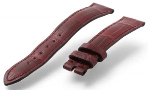 16mm Genuine CHOPARD Burgundy Alligator Leather Watch Strap Band 16/14mm - Picture 1 of 7