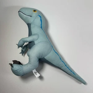 Universal Studios Jurassic World peluche dinosauro Velociraptor blu grigio 11" 2022 - Foto 1 di 12