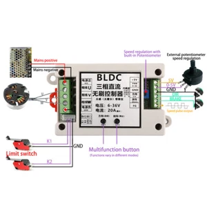 ZS-X14 400W BLDC 3-Phasen DC bürstenloser Treiber Steuerplatine Motorsteuerung - Bild 1 von 12