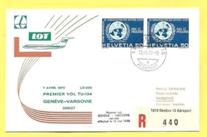 (015) BUSTA PRIMO GIORNO AVIAZIONE CIVILE COMPAGNIA LOT 1970 - Foto 1 di 2