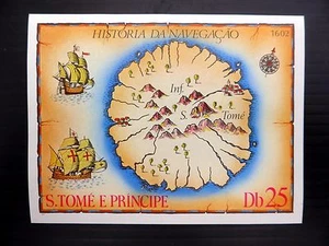 St THOMAS & PRINCE ISLANDS Großhandel 1979 Navigationskarte M/Blatt x50 NB828 - Bild 1 von 1