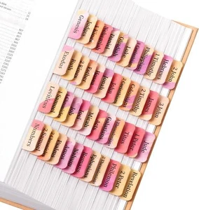 Mr. Pen- Bible Tabs, 75 Tabs, Spring Pink, Laminated Bible Tabs for Women and - Picture 1 of 7