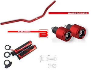 BARRACUDA handlebar 22/22 Ducati Monster 600 620 / S RED counterweight knobs - Picture 1 of 1