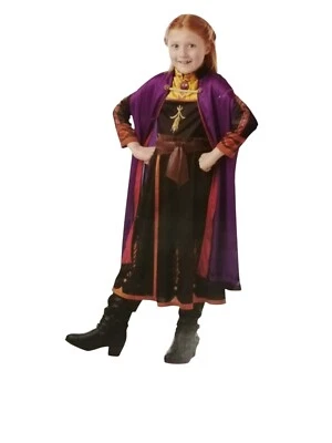 RUBIE´S Kinder Kostüm Eiskönigin Anna Frozen II Kleid + Umhang 5-6 Jahre 116cm Karneval