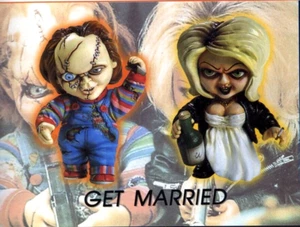 Set of 2 X SD Chucky and  SD Tiffany 3" Tall Unbuilt Resin Model Kit none scale - Picture 1 of 3