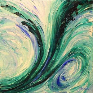 8x8" MODERNISM Minimalism Abstract Original oil painting  stretched #3K02A277882 - Picture 1 of 3