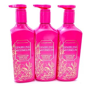 3-Pack Bath & Body Works SPARKLING WATERMELON Cleansing Gel Hand Soap 8oz ea NEW - Picture 1 of 3