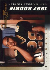 1997 Pinnacle X-Press Football #124 Troy Davis RC