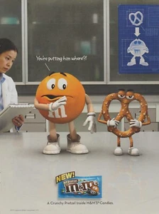 2010 Mars M&M's Pretzel Candy - "You're Putting Him Where?!"- Lab - Print Ad Art - Picture 1 of 1
