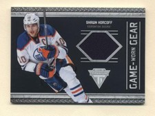 2011-12 Titanium Game-Worn Gear Shawn Horcoff Jersey Card (Oilers)