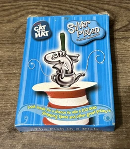 Cat in the Hat Fish in a Dish Silver Plated Christmas Tree Ornament - New in Box - Picture 1 of 6
