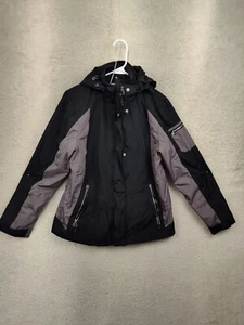Everlast Women Jacket Small Black Polyester Long Sleeve Hooded Lined Windbreaker - Picture 1 of 19