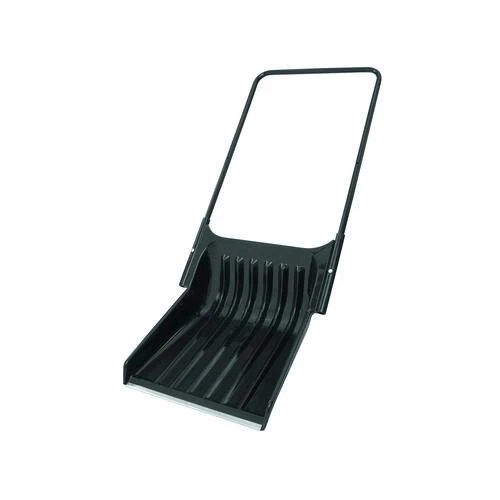 22" Black Graphite Blade Big Scoop Pusher Snow Shovel Collapsible Steel Handle - Image 1 of 2