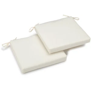 Blazing Needles 20-inch by 19-inch Twill Chair Cushion (Set of Two) Egg Shell - Picture 1 of 1