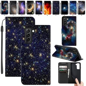 Funda de cuero con tarjeta abatible para Samsung Galaxy S24 S23 S22 S21+ S25 Galaxy Star - Imagen 1 de 122