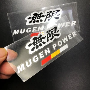 1 pieza calcomanías blancas Mugen Power Racing carrocería de automóvil ventana lateral tapa de gasolina pegatina deportiva - Imagen 1 de 12