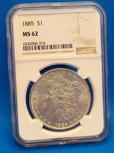 1885 Morgan Silver Dollar MS 62 - Picture 1 of 2