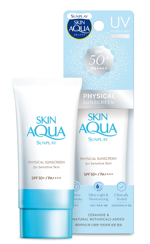 Mentholatum Sunplay Skin Aqua Physical Sunscreen For Sensitive Skin SPF50 50ml
