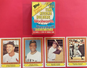 1985 Topps Woolworths All Time Record Holders Box Set Of 44 NM-Mint w/Mantle