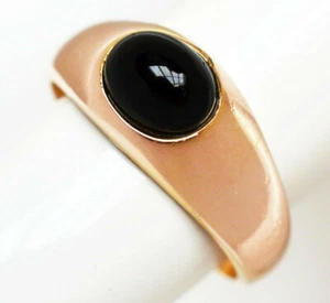 Herrenring 8 Karat 333 Gold 4,81 g Roségold Rotgold Onyx Cabochon Gr. 58 gepunzt - Bild 1 von 5
