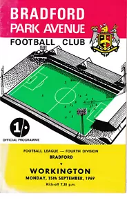 Bradford Park Avenue v Workington 15/9/1969 / Final League season Bradford P.A. - Picture 1 of 1