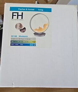 Fischer & Honsel Modesto Silber Tischleuchte LED 15W Warmweiß 3-Stufen Dimmbar