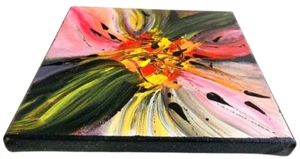 Modern Abstract Canvas 8" Impasto Starburst Energy Vortex Art Space Nebula Star - Picture 1 of 5