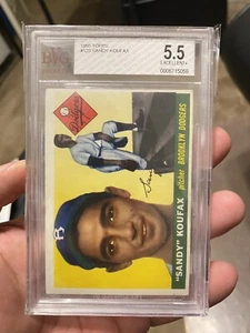 Sandy Koufax 1955 Topps #123 RC Rookie Card BVG Beckett 5.5 Dodgers Great HOF - Picture 1 of 2