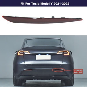 Right Side Rear Bumper Lamp Red Reflector Light For Tesla Model Y 2021-2022 - Picture 1 of 11