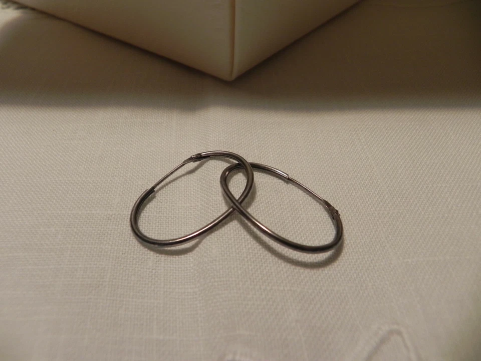 CREAZIONI - Orecchini in argento anello ovale - fatti a mano - BIJOUX - Immagine 1 di 1