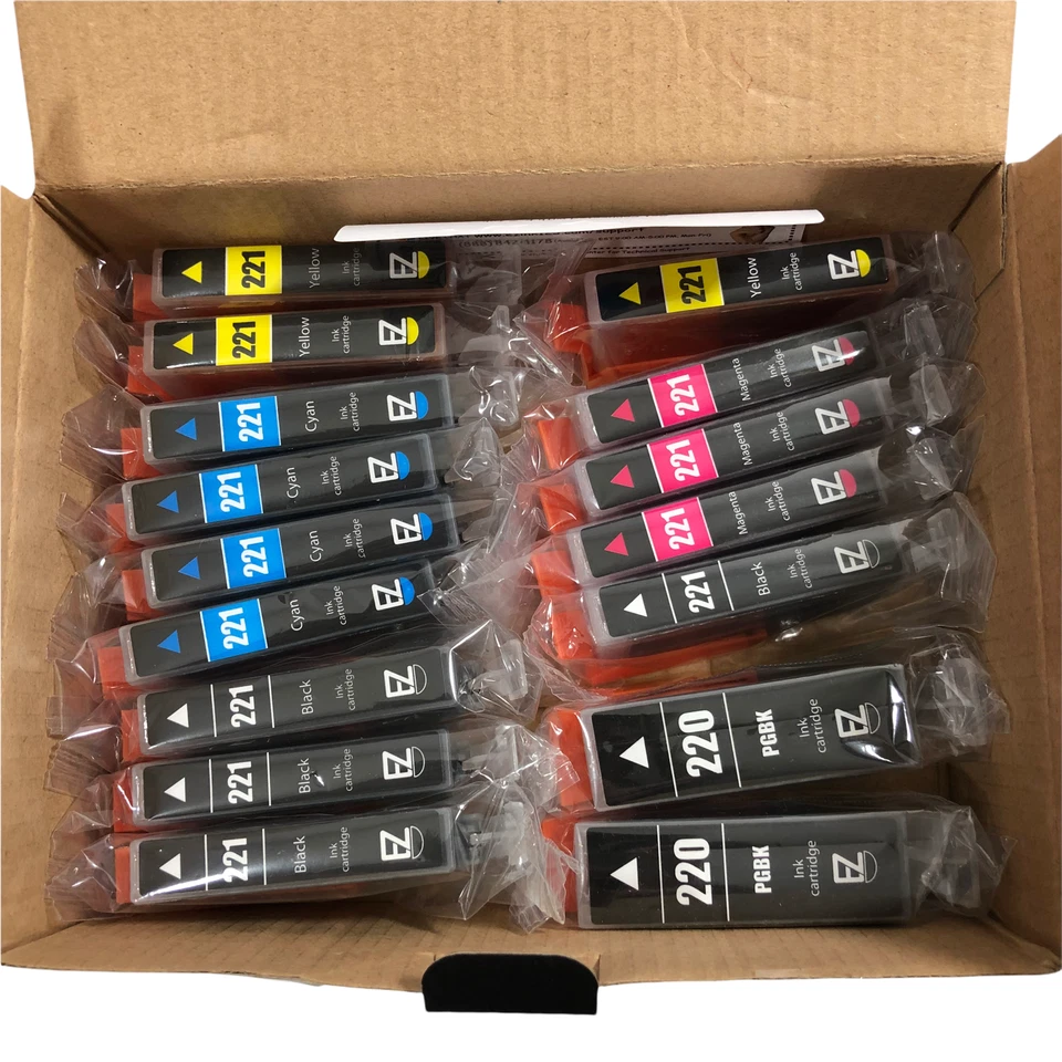 Canon Printer EZ 220/221 PGBK/CLI/PGI Ink Cartridges &