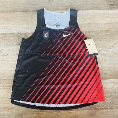 Nike Dri-FIT ADV AeroSwift BTC Running Singlet Black Red Womens Size XL NWT - Image 1 of 4