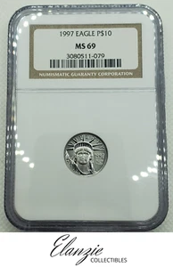 1997 American Eagle Statue of Liberty $10 Platinum NGC MS69 (First Year) - Picture 1 of 5