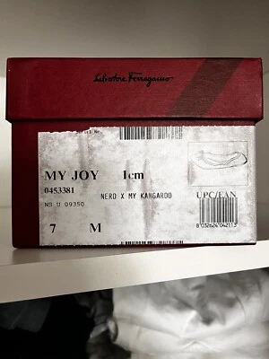Zapatos planos de ballet Salvatore Ferragamo My Joy Nero X My Kangaroo talla 7 en caja Foto 1 de 4
