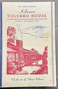 Vintage 1950s Kilauea VOLCANO HOUSE, Hawaii National Park Menu - Picture 1 of 2