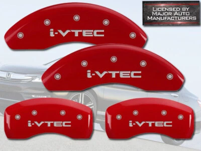 Honda Civic EX LX EXL 2016-2021 cubiertas de pinza de freno delanteras traseras rojas MGP "i-VTEC" Foto 1 de 4