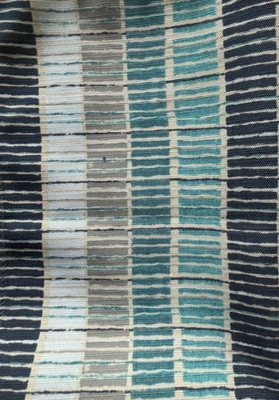 Lee Jofa Kelly Wearstler Atoll Deep Sea Fabric Remnant 17"x24" - Image 1 of 2