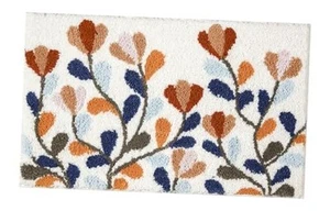Boho Floral Bath Mat Non Slip 20’’W x 32’’L Cute Colorful Leaves Bathroom Rugs - Picture 1 of 8