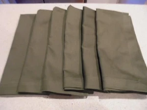 6 Crate & Barrel 20" x 20" thyme green cotton napkins brand-new low shipping! - Picture 1 of 3
